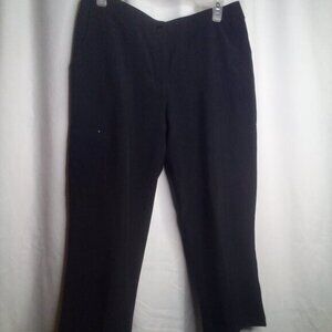 Weekends By Chico's Capri Cropped Pants 0 XS Cargo Pockets Black